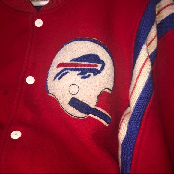 OJ SIMPSON BUFFALO BILLS WOOL HEAVY JACKET VINTAGE LOOK SIZE 60 MEAN 4XL - Picture 5 of 15